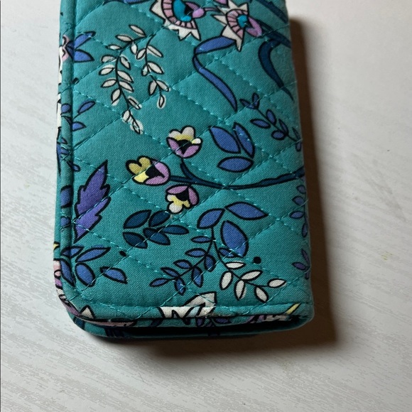 Vera Bradley Teal and Pink Quilted Wallet - Picture 4 of 5